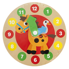 Rappa Moje první dřevěné hodiny o průměru 14 cm Zvířátka