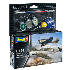 Revell ModelSet letadlo 63770 - Messerschmitt Bf109E & Ju87B Stuka (1:144)