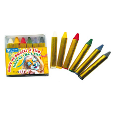 Barvy na obličej a tělo 6ks v sáčku 6x7cm karneval