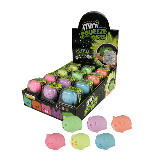 Rappa Antistresový míček zvířátko svítící ve tmě