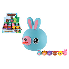 Teddies Zvířátko pískací s jazykem gumové 6cm 6 druhů