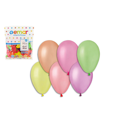 Smart Balloons Balonek/Balonky nafukovací 7" párty neon 100 ks v sáčku 22x28cm karneval