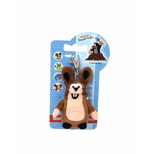 Moravská Ústředna přívešek Zajíc 8cm s karabinou