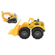 Teddies Stavební stroj plast 18-20cm mix druhů na volný chod v síťce