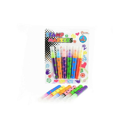 teddies Razítko/Fix 14cm 6ks asst 2 druhy na kartě