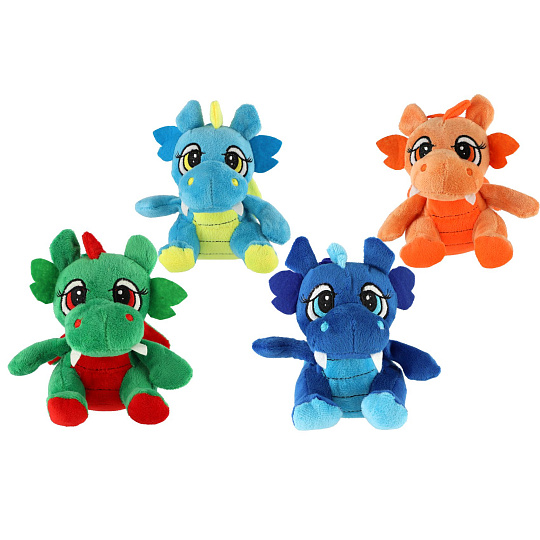 Teddies Drak sedící plyš 15x18cm 4 barvy 0+ Teddies Drak sedící plyš 15x18cm 4 barvy 0+