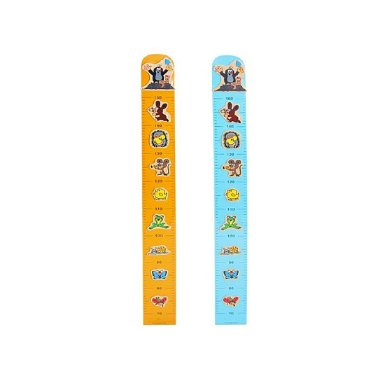 wiky Metr Krtek na zeď dřevo 100cm asst 2 barvy