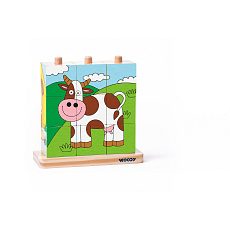 Woody 93055 Kubus navlékací - domácí zvířata Woody 93055 Kubus navlékací - domácí zvířata