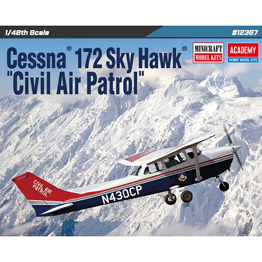 Academy Model Kit letadlo 12367 - CESSNA 172 SKYHAWK CIVIL AIR PATROL (1:48)