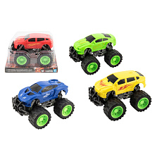 Teddies Auto terénní velká kola plast 13cm na setrvačník 4 barvy