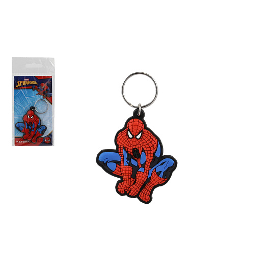 Teddies Přívěsek na klíče/Klíčenka Spiderman sedící gumový 6cm v sáčku