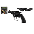 Revolver/pistole na kapsle 8 ran plast 13cm na kartě 15x18x2cm