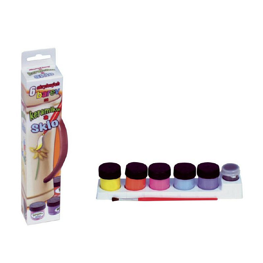 SMT Creatoys Barvy na keramiku a sklo 6ks v krabičce 5x21cm