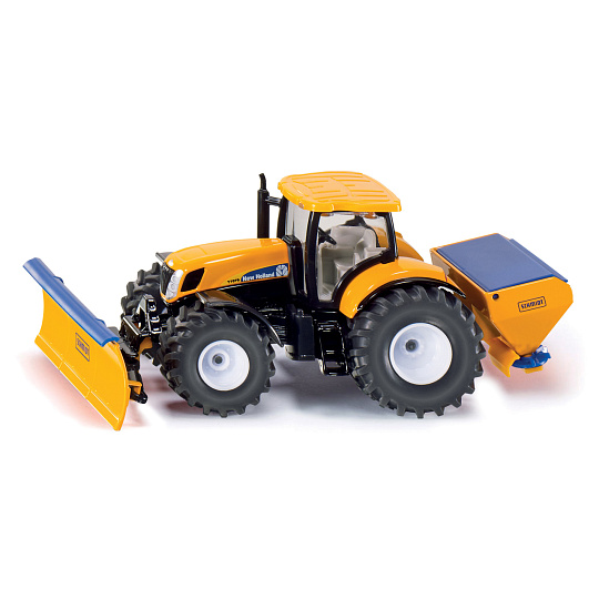 SIKU Super - Traktor s přední radlicí a sypačem soli, 1:50