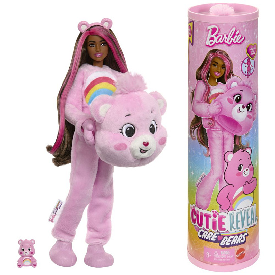 Mattel Barbie CUTIE REVEAL BARBIE A STAROSTLIVÍ MEDVÍDCI - RŮŽOVÁ