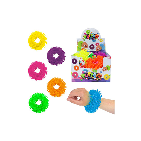 Teddies Náramek antistresový mačkací natahovací silikon 11cm 6 barev