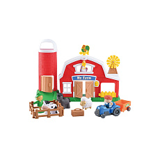 Sada farma se silem na obilí s doplňky plast na baterie se zvukem v krabici 50x39cm 18m+