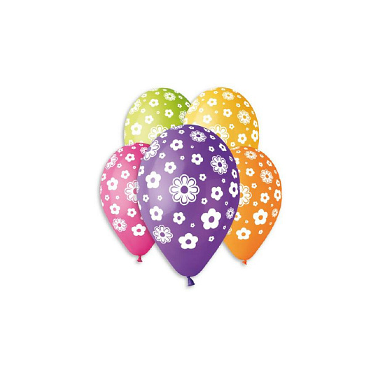Smart Balloons Balonek nafukovací květiny 12'' průměr 30cm 5ks v sáčku Smart Balloons Balonek nafukovací květiny 12'' průměr 30cm 5ks v sáčku