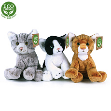 Rappa Plyšové kočky sedící 14 cm ECO-FRIENDLY