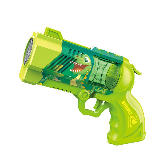 Rappa Pistole bublifuk dinosaurus zelená se světlem Rappa Pistole bublifuk dinosaurus zelená se světlem