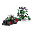 Bburago - FARMLAND, Fendt 1050 Vario s rotačními hráběmi, 10 cm