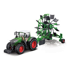 Bburago - FARMLAND, Fendt 1050 Vario s rotačními hráběmi, 10 cm