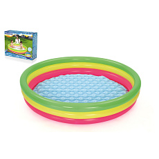 Teddies Bazén dětský nafukovací barevný 152x30cm v krabici 30x24x7cm 2+