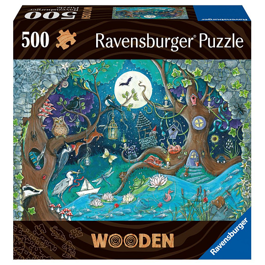 Ravensburger Dřevěné puzzle Kouzelný les 500 dílků Ravensburger Dřevěné puzzle Kouzelný les 500 dílků
