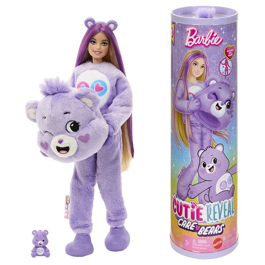 Mattel Barbie CUTIE REVEAL BARBIE A STAROSTLIVÍ MEDVÍDCI - FIALOVÁ