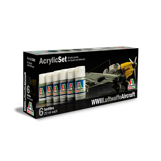Italeri Sada akrylových barev 436AP - WWII LUFTWAFFE AIRCRAFT 6 ks Italeri Sada akrylových barev 436AP - WWII LUFTWAFFE AIRCRAFT 6 ks