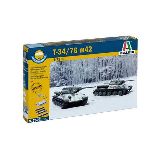 Italeri Fast Assembly tanky 7523 - T 34 / 76 m42 (1:72) Italeri Fast Assembly tanky 7523 - T 34 / 76 m42 (1:72)