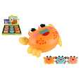 Teddies Krab zmáčkni a jeď plast 11x8cm na zpětné natažení 3 barvy