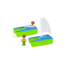 Boaties loď sada 2ks plast 17cm s figurkami 2ks v sáčku 24m+