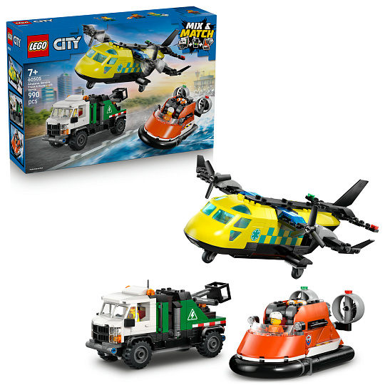 LEGO City 60505 Remix: Letadlo, servisní vůz a vznášedlo