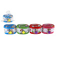 Teddies Pokladnička se zámkem plechová ovál 10x6cm 4 barvy