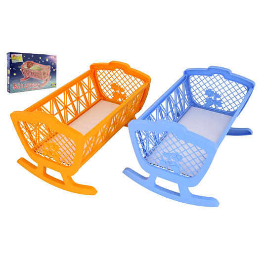 Kolébka pro panenky bez soupravy plast 47x35x30cm v krabici 48x32x8cm