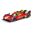Bburago - RACING, Ferrari 499P - 24h Le Mans Champion 2024, červená, 1:24