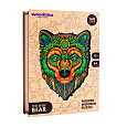 Puzzler DŘEVĚNÉ BAREVNÉ PUZZLE - Moudrý medvěd