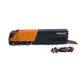 Bburago – RACE M-B Tahač s návěsem + F1 McLaren Team MCL38 (2024), #4 Lando Norris, 1:43
