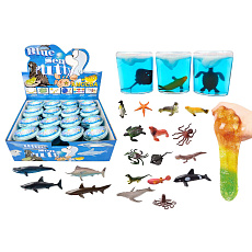 Teddies Sliz - hmota 100g mořská zvířata 6,5x7,5cm  mix druhů