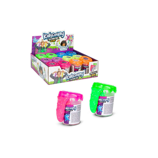 Teddies Sada na výrobu slizu 6 barev v plastovém barelu 6x7cm 12ks v boxu Teddies Sada na výrobu slizu 6 barev v plastovém barelu 6x7cm 12ks v boxu