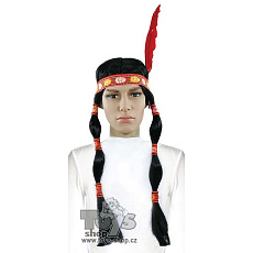 Karnevalová paruka indiánská