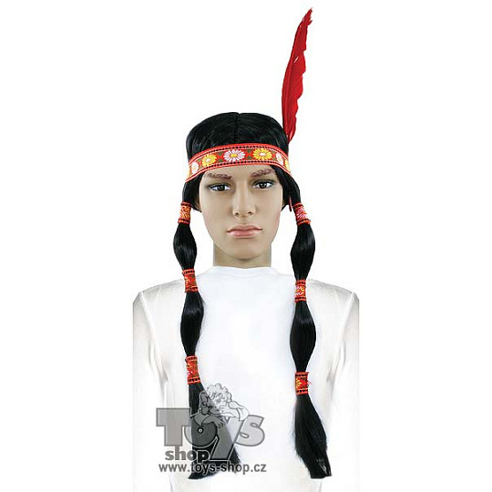 Karnevalová paruka indiánská