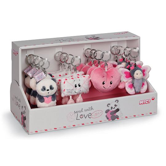 NICI DISPLAY kľúčenky Love 7cm assort, 4 druhy, 16ks