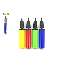 Teddies Pumpa na balónky plast 27cm asst 4 barvy