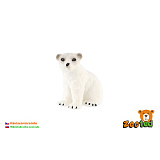 Medvěd lední mládě zooted plast 4cm 