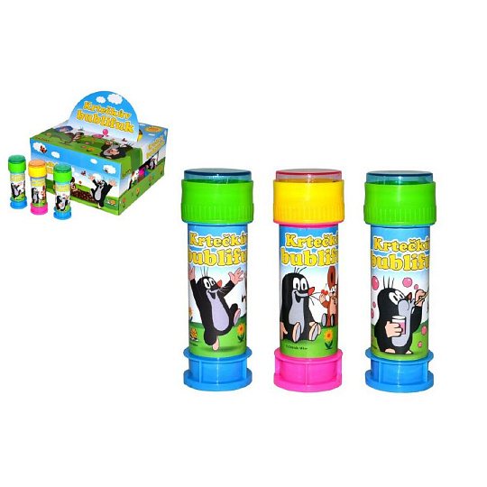 Wiky Bublifuk 50ml s hrkavkou Krtek 11cm 2 barvy