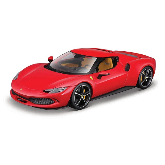 Bburago - RACE+PLAY, Ferrari 296 GTB, červená, 1:18