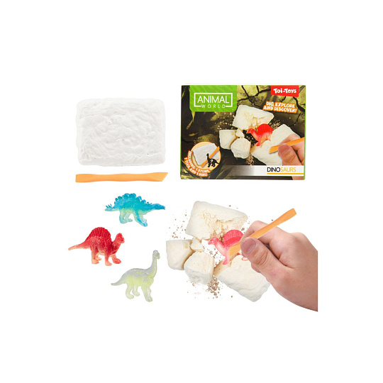 Malý archeolog dinosaurus fosilie plast v krabičce 9x7x3cm