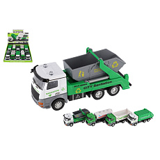 Teddies Auto nákladní městské úklidové služby kov/plast 14cm na zpětné natažení 4 druhy